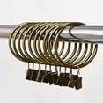 thumbnail image 3 of 10pcs Metal Curtain Rings with Clips Rustproof Vintage Decorative Drapery Window Accessories, 3 of 6