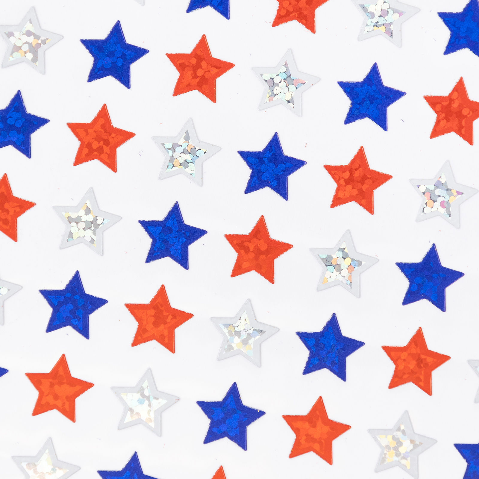 Sticko Solid Classic 4th Of July Multicolor Star Repeats Plastic Stickers, 98 Piece - image 4 of 4