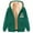 F-Green, variant on Women's Trendy Plus Size Zipper Fuzzy Drawstring Hoodie Thicken Fleece Liner Comfy Solid Colored Long Sleeve Casual Loose Warm Jacket Coat