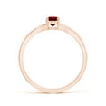thumbnail image 2 of ANGARA Natural Prong-Set Solitaire Ruby Split Shank Ring in 14K Rose Gold for Women (Size-6x4mm) | July Birthstone, Birthday, Anniversary, Jewelry Gift for Women | Natural Ruby Ring, 2 of 9