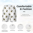 thumbnail image 6 of Picia Bee pattern Mens Swim Trunks with Compression Liner Stretch Beach Shorts Quick Dry with Zipper Pockets No-Chafing Board Shorts-XX-Large, 6 of 9