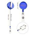 thumbnail image 2 of Uxcell Retractable Round Badge Holder Reel with Clip and Strap Clear Blue 10 Pack, 2 of 5