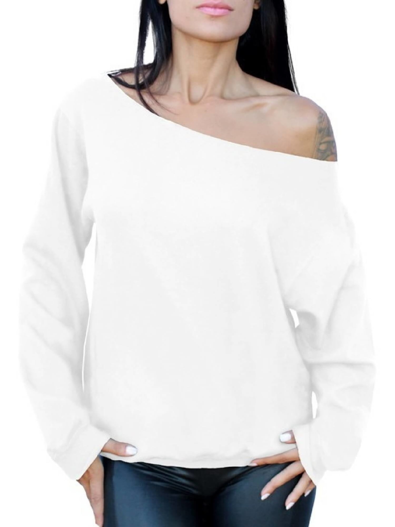 Real Women Can Work A Stick Shift Slouchy Off Shoulder Oversized Sweatshirt