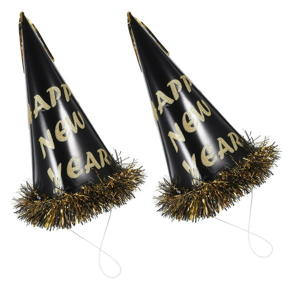 WHAMVOX  2 Pcs New Year Celebration Hat Party Cone Paper Hats Large Size