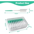 thumbnail image 2 of Dental Floss Picks Soft Silicone interdental Brush Braces for Teeth Disposable Suitable Cleaning Teeth Health(Green 160pcs), 2 of 4