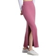 thumbnail image 4 of INSPIRE CHIC Knit Midi Skirt for Women's Slit Bodycon Hight Waist Skirt S Pink, 4 of 6