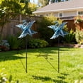 thumbnail image 3 of 2 Pack Heron Wind Spinner Garden Stake – Metal Windmill with Blue Patina Finish, Kinetic Outdoor Decor for Lawns & Flower Beds, Bird Sculpture Wind Catcher, 3 of 6