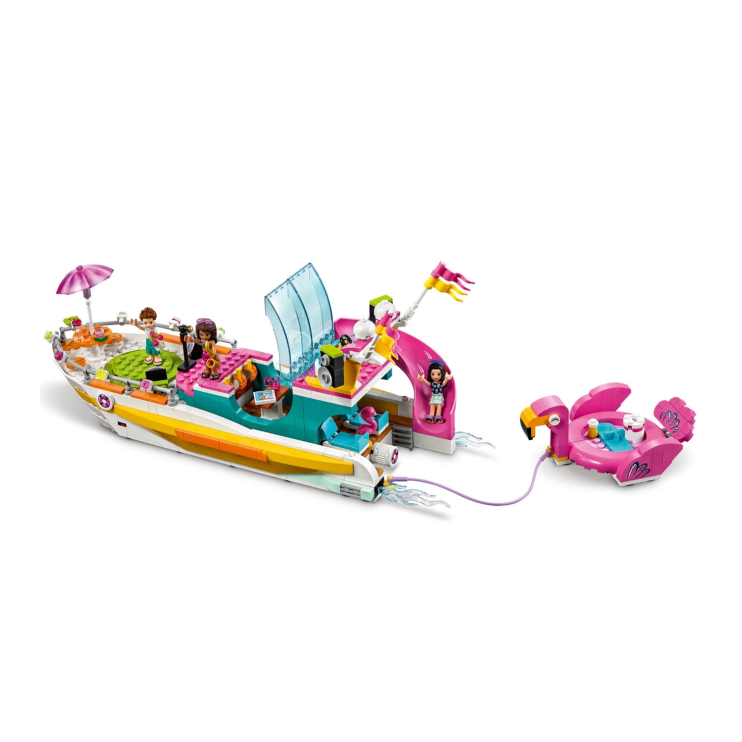 LEGO Friends 41433 Party Boat Beach Building Block Playset for Kids 640 Pieces Walmart