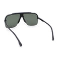 thumbnail image 4 of Mens Rimless Half Rim Oversized Mobster Rectangle Racer Plastic Sunglasses Matte Black - Green, 4 of 4