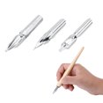 thumbnail image 3 of Dip Pen, Comic Pen Nib Set Calligraphy Pen Ink Pens For Drawing Ink Nib Stainless Steel Drawing Comic Pen Nib Calligraphy Nibs with Wooden Holder For Writing, Painting, Signing, 3 of 7