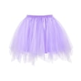 thumbnail image 3 of Women Gothic Tulle Skirt Classic Elastic Short Tutu Skirts Light Purple XXS, 3 of 4