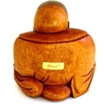thumbnail image 5 of Happy Buddha Statue Laughing Buddha Wood Sculpture Lucky Statue Home Decor - LG. 7"- OMA BRAND, 5 of 6