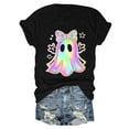 thumbnail image 4 of enyan Cute Halloween Shirts Shirt Fall Tee Shirt Funny Tee Pumpkin Graphic Cute Ghost Clothes Halloween T-Shirts Black,L, 4 of 5