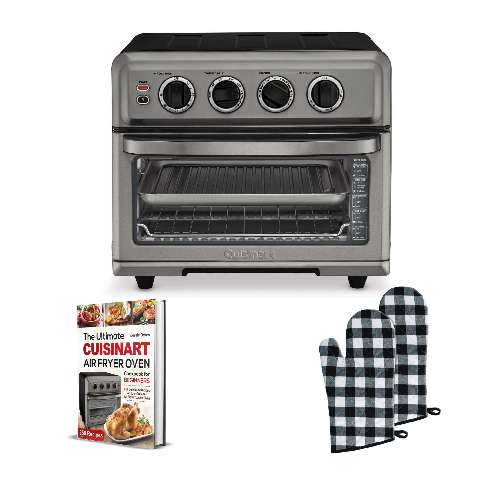Cuisinart Airfryer Toaster Oven with Grill (Black) with Cookbook and