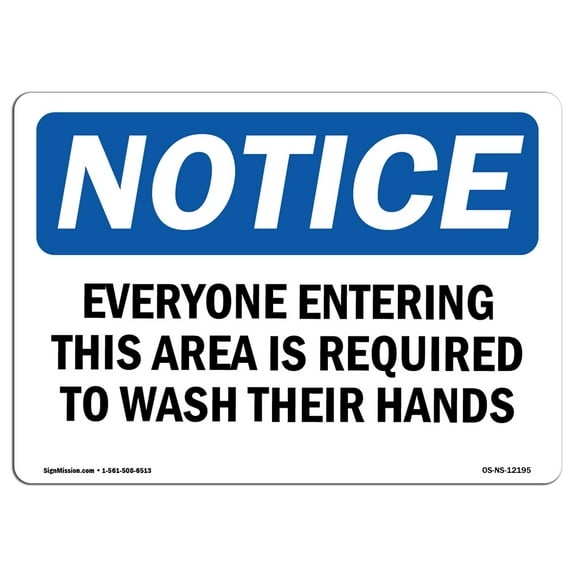 OSHA Notice Sign - Everyone Entering This Area Is Required | Decal | Protect Your Business, Construction Site | Made in the USA