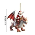 thumbnail image 3 of CoreLiving Christmas Dragon Ornament Santa on Flying Dragon for Tree, Unique Collectible Holiday Decor, Perfect Christmas Gift for Kids and Adults, 3 of 6