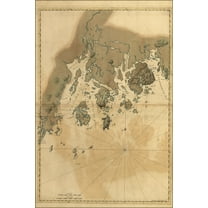 24"x36" Gallery Poster, map of Coast of Maine 1776