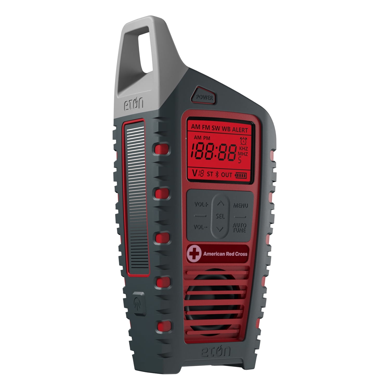 American Red Cross by Eton ODYSSEY Bluetooth Portable Weather Radio with AM/FM/Shortwave/NOAA Alerts and Flashlight, Red and Black, ARCODYSSEY