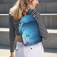 thumbnail image 7 of Balery Butterflies And Waterlily In Water Vintage Canvas Backpack for Men and Women - Large Capacity, Durable Travel Laptop Bag for School, Work, Hiking, and Outdoor Activities, 7 of 7
