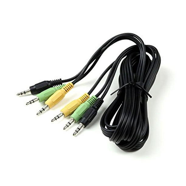 summitlink audio cable 3 to 3 minijack color coded for 5.1 channel
