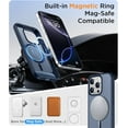 thumbnail image 5 of Magnetic Compatible with iPhone 16 Pro Max Case, [Built-in Invisible Kickstand][Compatible with MagSafe] [Military Grade Shockproof] Slim Translucent Matte Phone Case for iPhone 16 Pro Max 6.9" Blue, 5 of 7