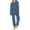 Blue, variant on FAIWAD Pajamas for Women Sets 2 Piece Outfits Fleece Winter Warm Pjs Sets Plush Crewneck Pullover and Pants Sleepwear