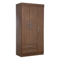 thumbnail image 1 of Ropero Closet Armario Mueble Moderno KingsHouse Placard New Roma 3 Puertas 2 Cajones Color Cafe, 1 of 7