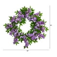 thumbnail image 2 of Nearly Natural Plastic All Occasion Wisteria Artificial Wreath, 18" (Multi-color), 2 of 4