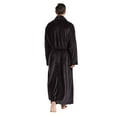thumbnail image 6 of FashGudim Mens Robes Big and Tall Full Length Shawl Collar Long Plush Robe (Black,L/XL), 6 of 6