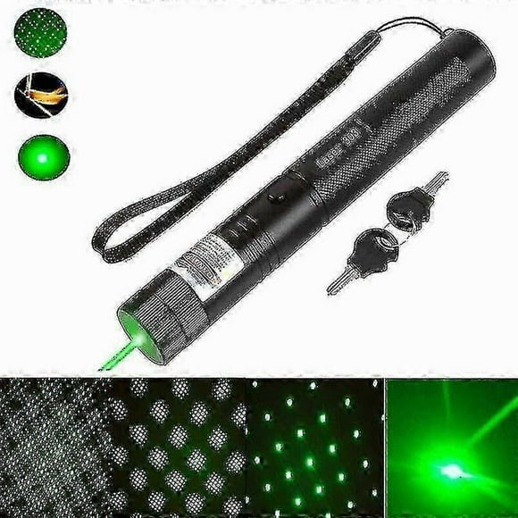 High Power 10000mW 532nm Green Laser Pointer with USB Charging & Gypsophila Light