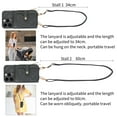 thumbnail image 2 of for iPhone 15 Pro Max Wallet Case, Crossbody Phone Purse with Card Holder for Women, Zipper PU Leather Carrying Cover Gift with Shoulder Strap Kickstand Anti-drop for iPhone 15 Pro Max - Black, 2 of 10