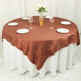 BalsaCircle 72x72 in Terracotta Square Accordion Crinkled Taffeta Table ...