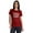Maroon, variant on Inkmeso Womens scoop-neck Vaccinated & Ready To Party Pro-Vaccine T-shirt Top
