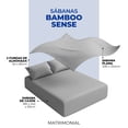 thumbnail image 5 of Juego de Sábanas Matrimonial Spring Air Bamboo Sense Tacto Seda Transpirable Gris, 5 of 5