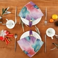 thumbnail image 4 of GZHJMY Cloth Napkin Fantasy Marble Art Rainbow Floral Dining Table Decor Spring Summer Housewarming Gift 1 Pack 20" × 20", 4 of 6