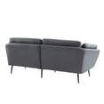 thumbnail image 4 of Divani Casa Cody Modern Polyester Fabric & Metal Upholstered Sofa in Gray/Black, 4 of 5