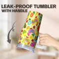 thumbnail image 5 of 20oz Chicken Character Tumbler with Handle Insulated Travel Mug Useful Birthday Christmas Gift for Chicken Fans Women Men Fits Car Cup Holders Comfortable Grip Durable Material Daily Hydration, 5 of 6