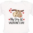 thumbnail image 4 of Inktastic My First Valentines Day Baby Sloth Boys or Girls Long Sleeve Baby Bodysuit, 4 of 5