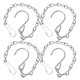 thumbnail image 5 of 4 cadenas colgantes de acero inoxidable con ganchos en forma de S para plantas, macetas, faroles y adornos plateados, 5 of 8