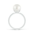 thumbnail image 2 of ANGARA Classic South Sea Cultured Pearl & Diamond Solitaire Ring in 14K White Gold for Women | June Birthstone, Birthday, Anniversary, Jewelry Gift for Women | Pearl Ring, 2 of 7