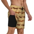 thumbnail image 3 of Daiia Dachshund Dog Puppy Mens Swim Trunks Swim Shorts Quick Dry Swim Shorts with Mesh Lining Pockets-XX-Large, 3 of 9