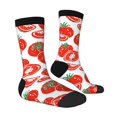 thumbnail image 4 of Yiaed Hand Drawn Tomatoes Print Great elasticity Crew Socks Sports socks for Men and Women, 4 of 5