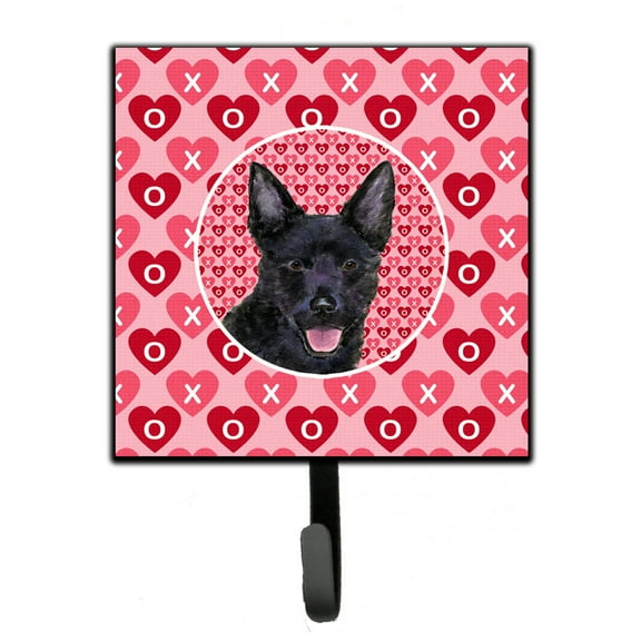 Australian Kelpie Hearts Love Valentines Day Leash or Key Holder