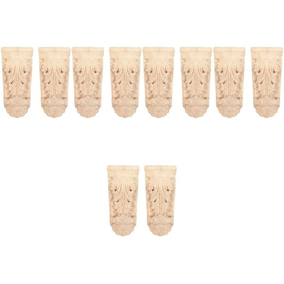 WORGEOUS 10 pcs  Wood Corbels Decorative Wooden Corner Moulding Trim Home Living Room Decoration
