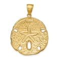 thumbnail image 4 of Real 14kt Yellow Gold Sand Dollar Pendant; for Adults and Teens; for Women and Men, 4 of 4