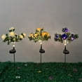 thumbnail image 2 of Matsuzay Linternas de clavel mejoradas con energía solar, 35 bombillas de luz cálida durante 10-12 horas respetuosas con el medio ambiente Jardín y Patio púrpura, 2 of 6