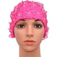 thumbnail image 1 of Women's swim cap with hand-sewn flowers and beads, 1 of 4