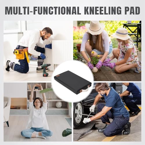 Waterproof Garden Kneeling Pad - 2" Thick Soft Foam Kneeling Mat for Gardeners with Handle & Removable Cover, Knee Support for Bathing, Black