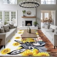 thumbnail image 4 of Rectangle Area Rugs 5 x 8 Ft, Sunflowers Farm Animals Non-Slip Residential Carpet, Vintage Wooden Animals Indoor Crawling Mats Runner Rugs for Living Room/Dining Room/Bedroom, 4 of 9