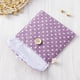 thumbnail image 5 of Organizador de toallas sanitarias de lino para mujeres y niñas, estuche secreto con lunares para la menstruación (morado), 5 of 7